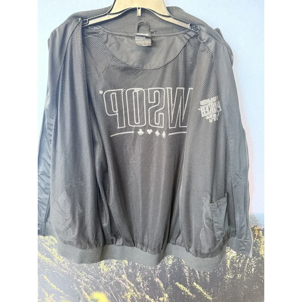 Men's WSOP World Series of Poker 3XL Embroidered Zippered Jacket Black 2013
